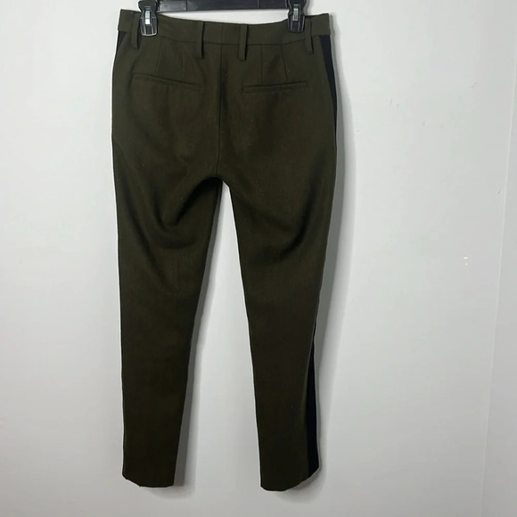 Laveer Green Wool Side Stripe Trousers - Picture 4 of 6
